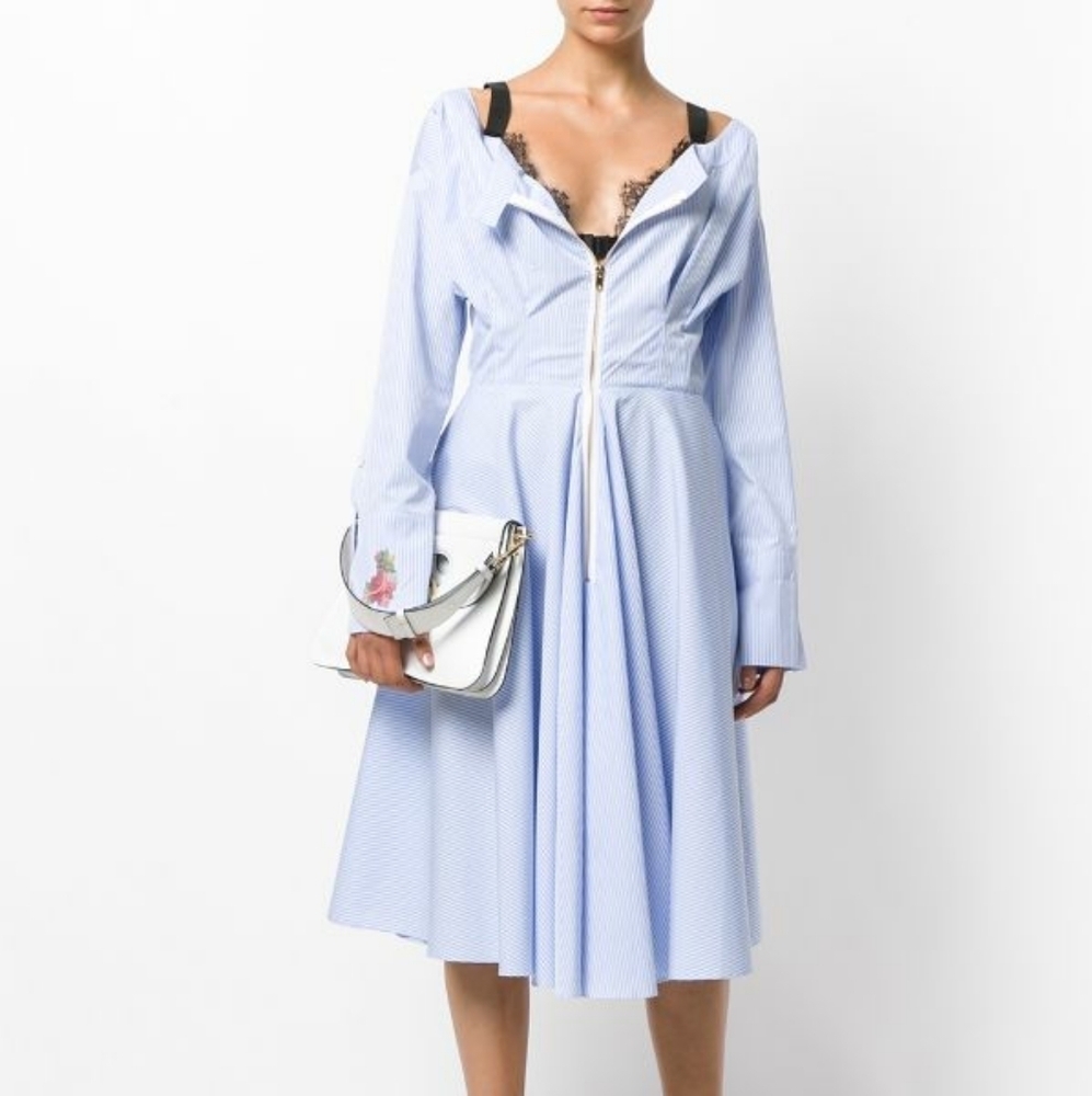 Natasha Zinko Striped‎ Sequin Applique Dress 40